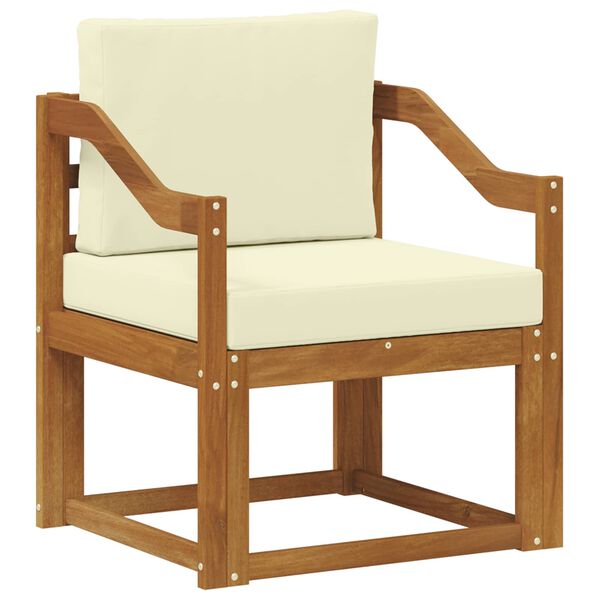 vidaXL Lauko sofa Tvirta akacijos mediena ir poliesteris Natūrali