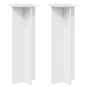 vidaXL Augalų stovas 2 vnt. Itin blizgi balta &Oslash;40 x 100 cm