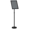 vidaXL Prekybos parodos stendai Juoda 25 x 25 x 125 cm Aliuminis