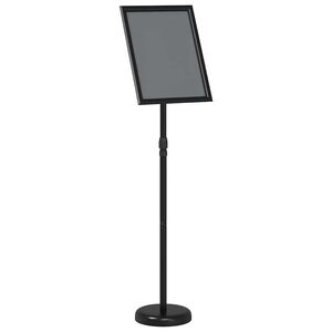 vidaXL Prekybos parodos stendai Juoda 25 x 25 x 125 cm Aliuminis