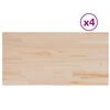 vidaXL Stalvir&scaron;iai, 4vnt., 100x50x2,5cm, pu&scaron;ies masyvas, stačiakampiai