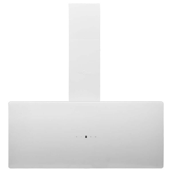 vidaXL Sieninis gartraukis, baltas, 90cm, plienas ir grūdintas stiklas