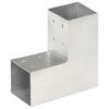 vidaXL Stulpo sujungimas, 81x81mm, galvanizuotas metalas, L formos