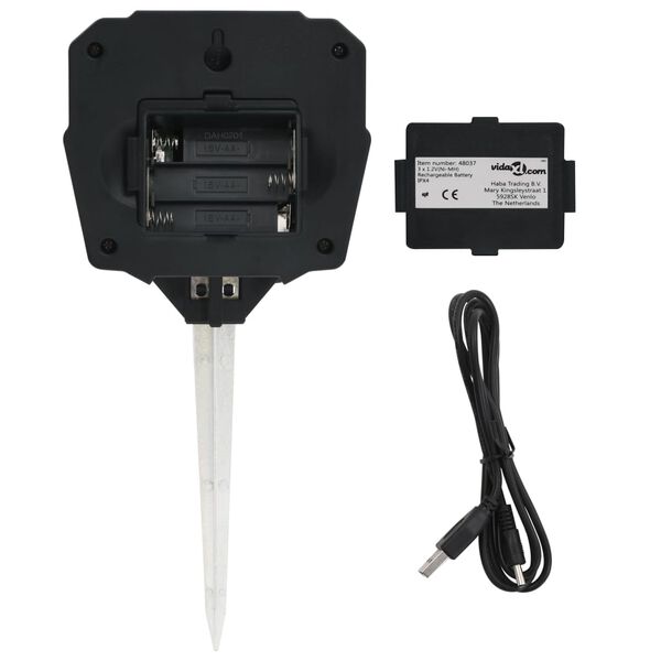 vidaXL Ultragarsinis prietaisas gyvūnų baidymui, aktyvuojamas judesio