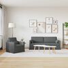 vidaXL Sofos komplektas 2 pcs Tamsiai pilka 198 x 78 x 80 cm audinys