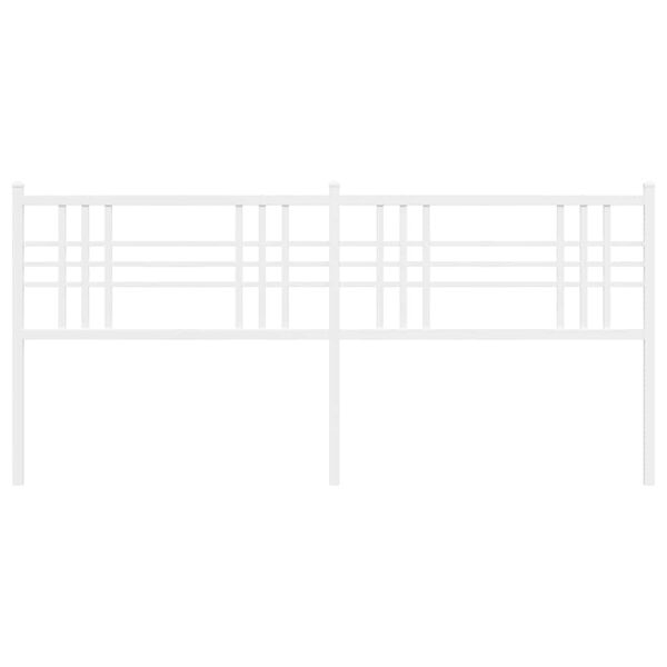 vidaXL Metalinis pakaitinis galvūgalis, baltos spalvos, 200cm