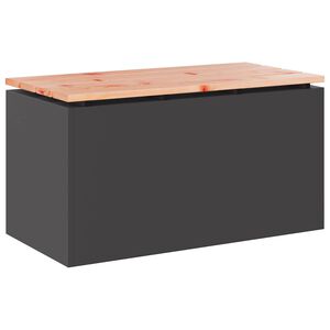 vidaXL Sodo suolas Juoda 80 x 40 x 43 cm Plienas