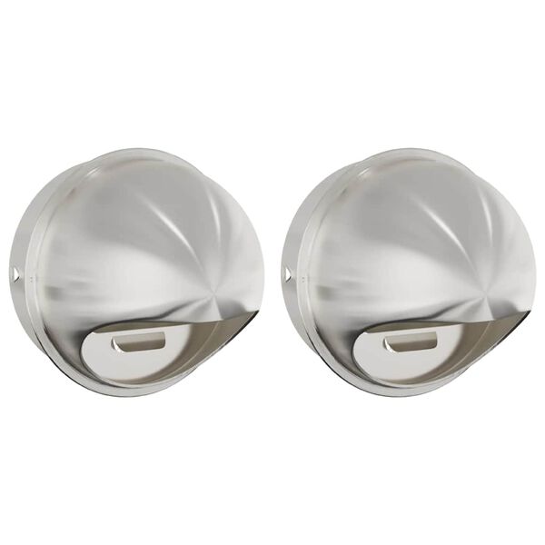 vidaXL Oro ventiliacijos dangčiai 2 pcs Sidabro 200 mm