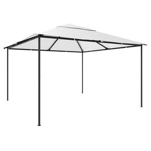 vidaXL Pavėsinė, baltos spalvos, 4x4x3m, 180 g/m&sup2;