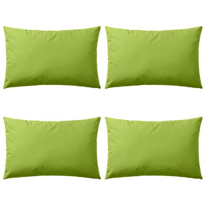 vidaXL Lauko pagalvės, 4 vnt., obuolio žalios spalvos, 60x40 cm