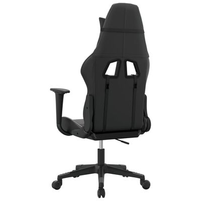 vidaXL Masažinė žaidimų kėdė, juodos ir pilkos spalvos, dirbtinė oda