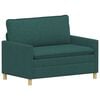 vidaXL Sofa Tamsiai žalia 126 x 81 x 87,5 cm Audinys