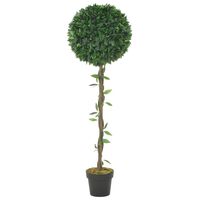 vidaXL Dirbtinis augalas-lauramedis su vazonu, žalios spalvos, 130cm