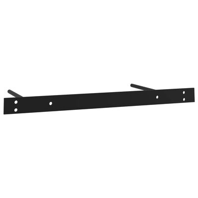 vidaXL Pakabinama sieninė lentyna su stalčiumi, juoda, 80x25x8cm