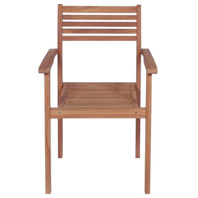 vidaXL Sudedamos sodo kėdės, 8vnt., tikmedžio medienos masyvas
