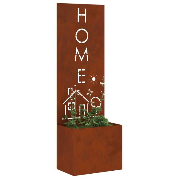 vidaXL Sodo privatumo ekranas &bdquo;Fretwork&ldquo; Rūdijanti 50 x 140 cm