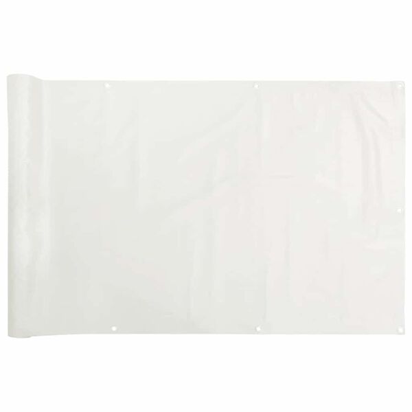 vidaXL Privatumo suteikianti balkono pertvara, balta, 500x75cm, PVC