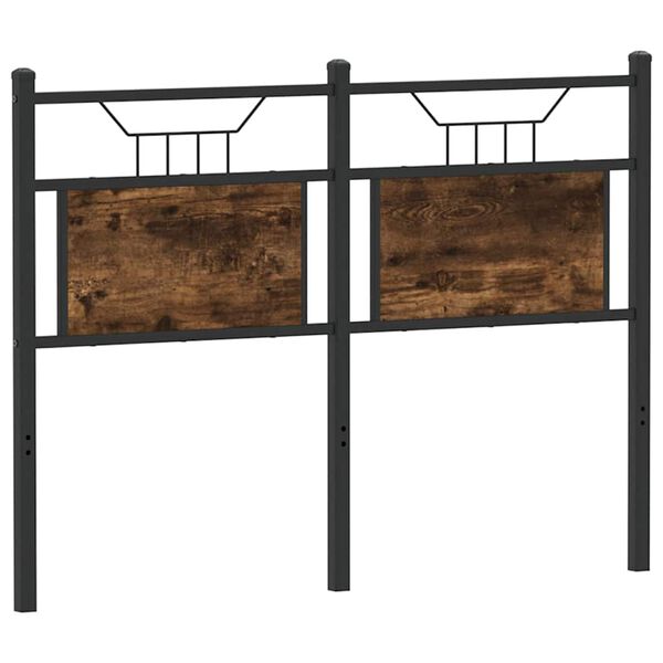 vidaXL Pakaitinis galvūgalis, dūminio ąžuolo spalvos, 120cm, mediena ir plienas