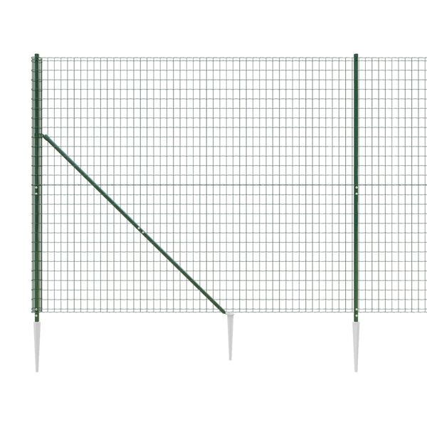 vidaXL Vielinė tinklinė tvora su smaigais, žalios spalvos, 1,8x25m