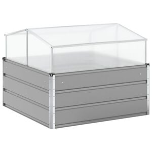 vidaXL Lovelis &Scaron;viesiai pilka 100 x 100 x 77 cm Galvanizuotas plienas