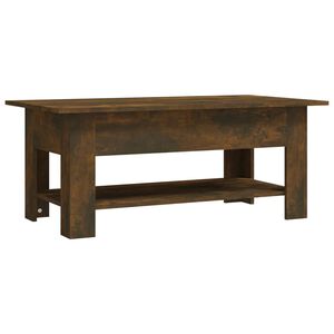 vidaXL Kavos staliukas, dūminio ąžuolo, 102x55x42cm, apdirbta mediena