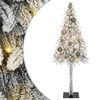 vidaXL Kalėdų eglutė su 150 LED s stovu Balta 120 cm PE ir Plienas