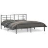 vidaXL Metalinis lovos rėmas su galvūgaliu, juodos spalvos, 183x213cm