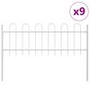 vidaXL Sodo tvora BOXTEL 9 vnt. 15,3 x 0,6 m Miltelinis plienas Balta
