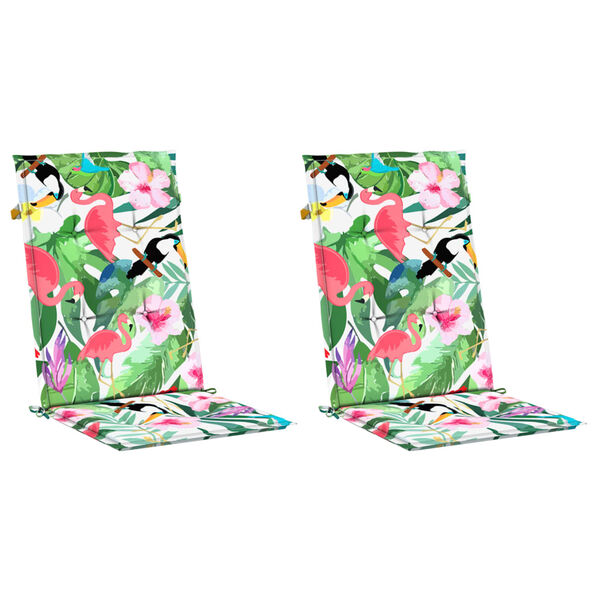 vidaXL Sodo kėdės pagalvėlės, 2vnt., spalvotos, 120x50x3cm, audinys