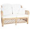 vidaXL Dvivietė sofa, ratanas
