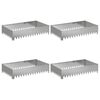 vidaXL Vejo kra&scaron;tas 4 pcs 100 x 60 x 20 cm Plienas Sidabrinė