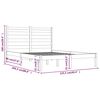 vidaXL Lovos rėmas, baltos spalvos, 120x200cm, pu&scaron;ies medienos masyvas