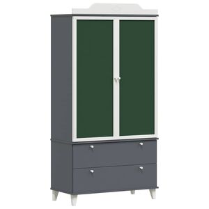 vidaXL Vaikų kūrybinė saugykla ROROS Pilka ir balta 90 x 45 x 180 cm