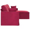 vidaXL Sofa Vyno raudona 198 x 134 x 80 cm Aksomas