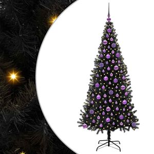 vidaXL Kalėdų eglutė Juoda 180 cm PVC