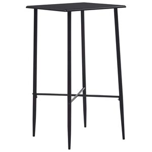 vidaXL Baro stalas, juodos spalvos, 60x60x111cm, MDF
