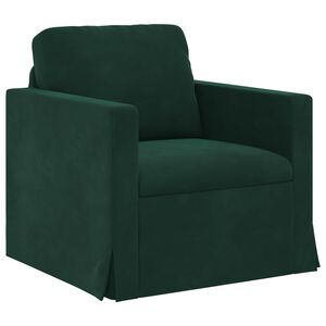 vidaXL Sofa Tamsiai žalia 78 x 78 x 80 cm Aksomas