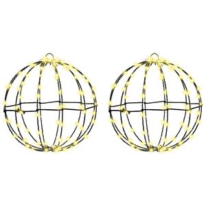 vidaXL Dovana 2 vnt. &Scaron;ilta balta 30 x 30 x 32 cm metalas