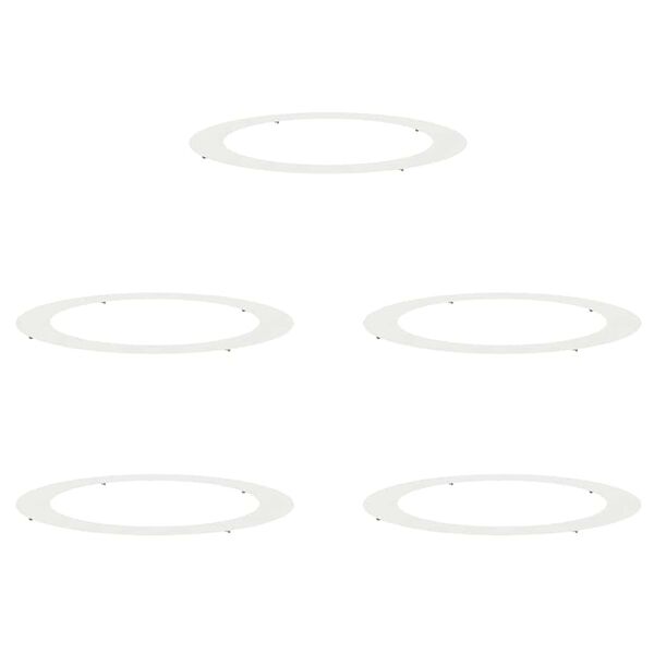 vidaXL tinkamas plokštiems medžio žiedams 5 pcs Balta Ø90 / 120 cm