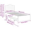 vidaXL Lovos rėmas Rūkyta ąžuolas 90 x 190 cm Apdirbta mediena