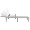 vidaXL Saulės gultas, 155,5x57x28cm, PP, reguliuojamas 4 aukščiais