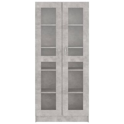 vidaXL Vitrininė spintelė, betono pilka, 82,5x30,5x185,5cm, MDP