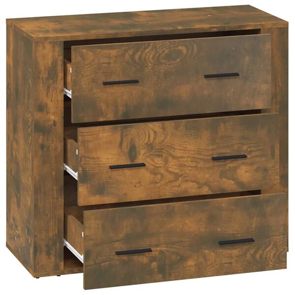 vidaXL Šoninė spintelė, dūminio ąžuolo, 80x33x70cm, apdirbta mediena