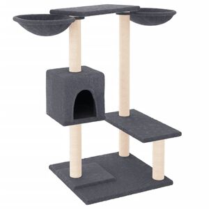 vidaXL Draskyklė katėms su draskymo stovais, tamsiai pilka, 82cm