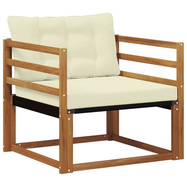 vidaXL Lauko sofos komplektas Kietasis akacijos medis ir Textilene