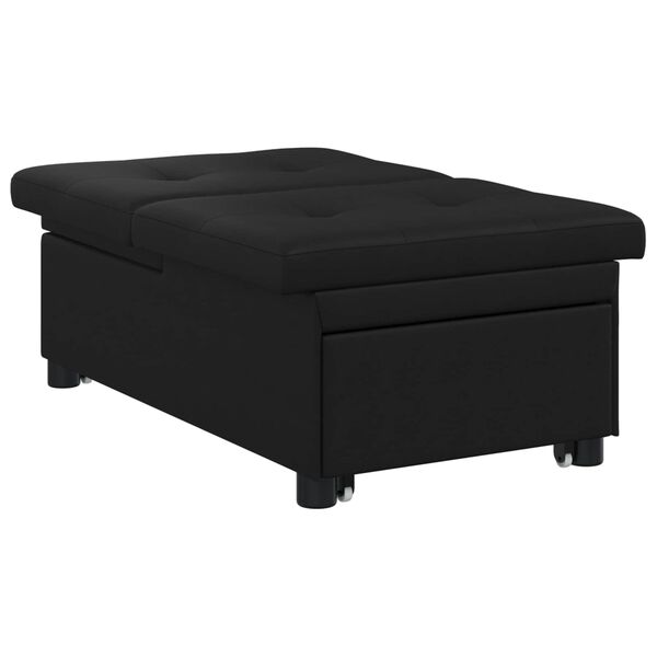 vidaXL I&scaron;traukiama sofa-lova 67cm Juoda Mikropluo&scaron;tas