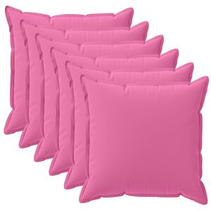 vidaXL Mesti pagalvė 6 vnt. HOUTEN Rožinė 30 x 30 cm Poliesteris