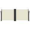 vidaXL I&scaron;traukiama &scaron;oninė pertvara, kreminės spalvos, 100x1000cm