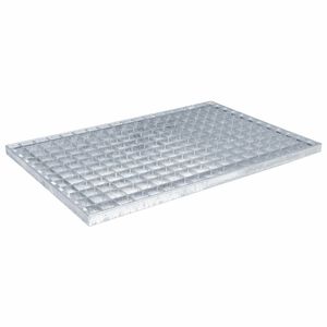 vidaXL Grotelės Sidabro 60 x 40 x 2 cm Kar&scaron;tojo cinkavimo plienas