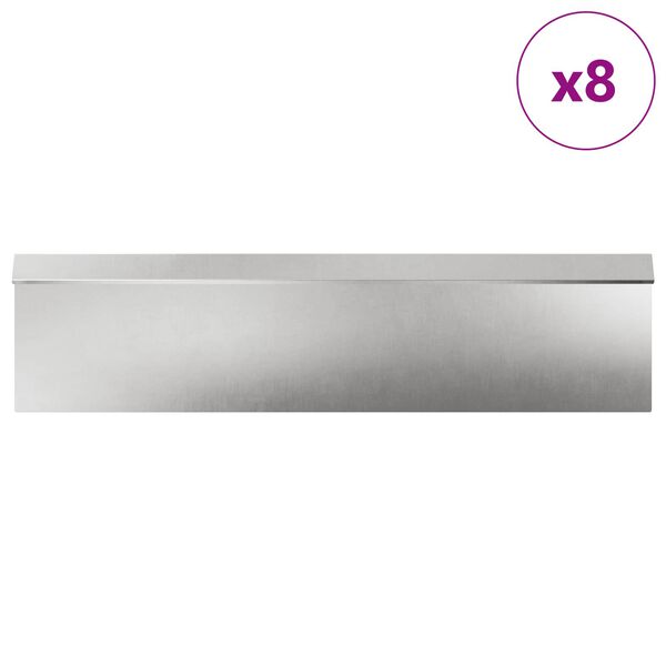 vidaXL Sraigių tvoros 12 pcs Sidabro Nerūdijantis Plienas